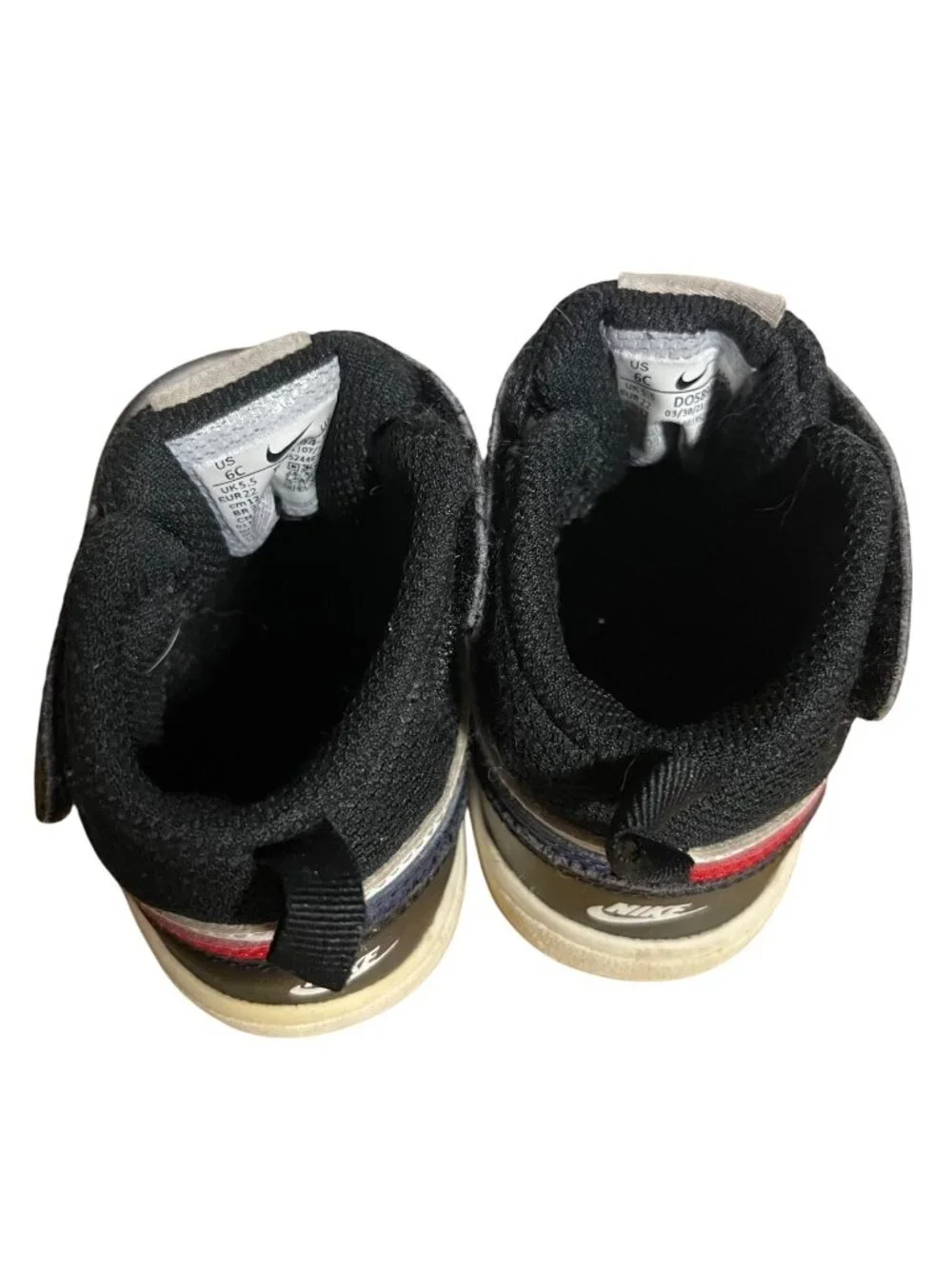 Nike Court Borough Mid 2 Size 6C White Black University Red Colorway Toddler